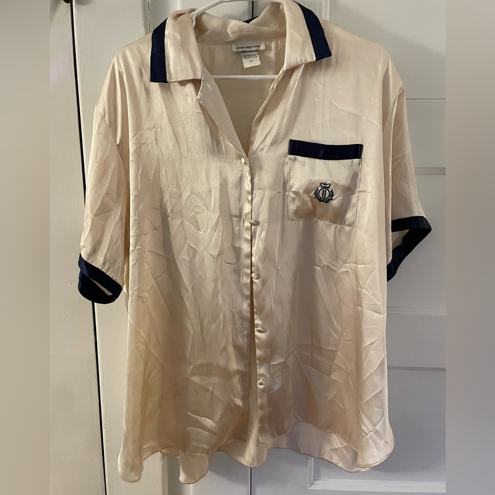 Jones NY Satin Pajama Top